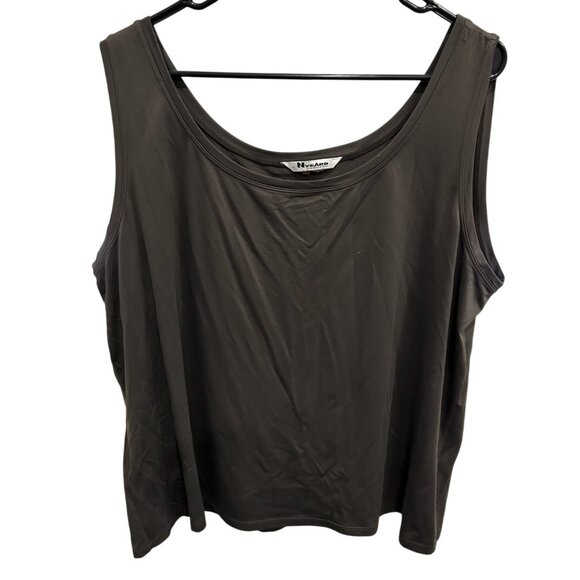 Nygard Collection Sleeveless Tank Top Dark Brown Nylon Spandex Sz - Picture 1 of 7